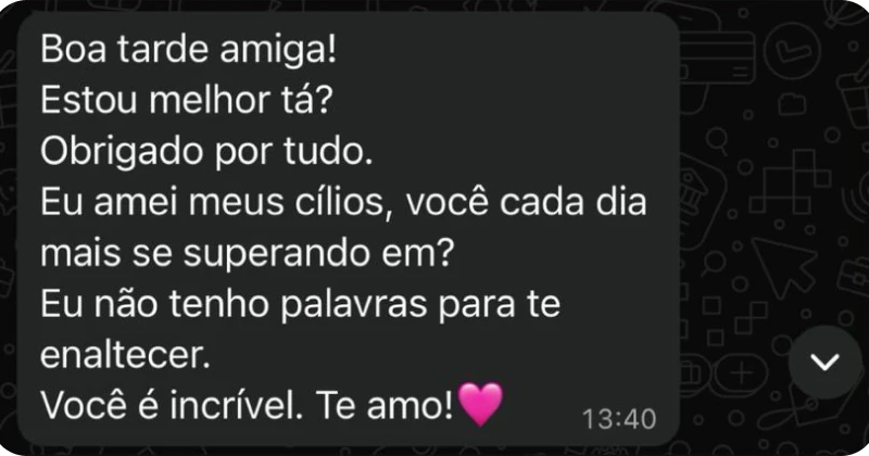 Resultado cílios - Riela Beauty